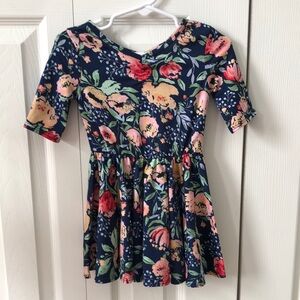 Dot Dot Smile Pink and Orange Fit and Flare Sundress